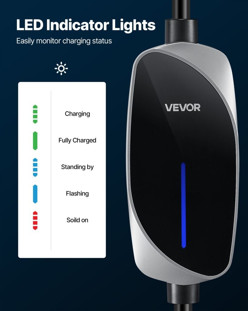 Level 1/2 Tesla Charger 16A Portable EV Charger 25 Ft Cable 120V-240V NEMA 6-20P