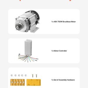 750W Electric Brushless DC Motor Kit 48V 2700rpm With Upgraded Speed Controller - Image 5