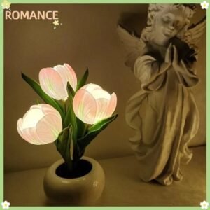 Tulip Lamp - LED Replica Tulip Table Lamp With Flower Vase For Desktop Decoration. Suitable For Home, Living Room, Desktop Decoration, Holiday Gifts, Atmosphere Decoration Lamps. Powered By USB - Image 7