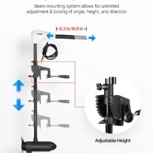 55lb 12V Thrust Electric Trolling Motor Saltwater Trolling Boat Engine For Kayak - Image 4