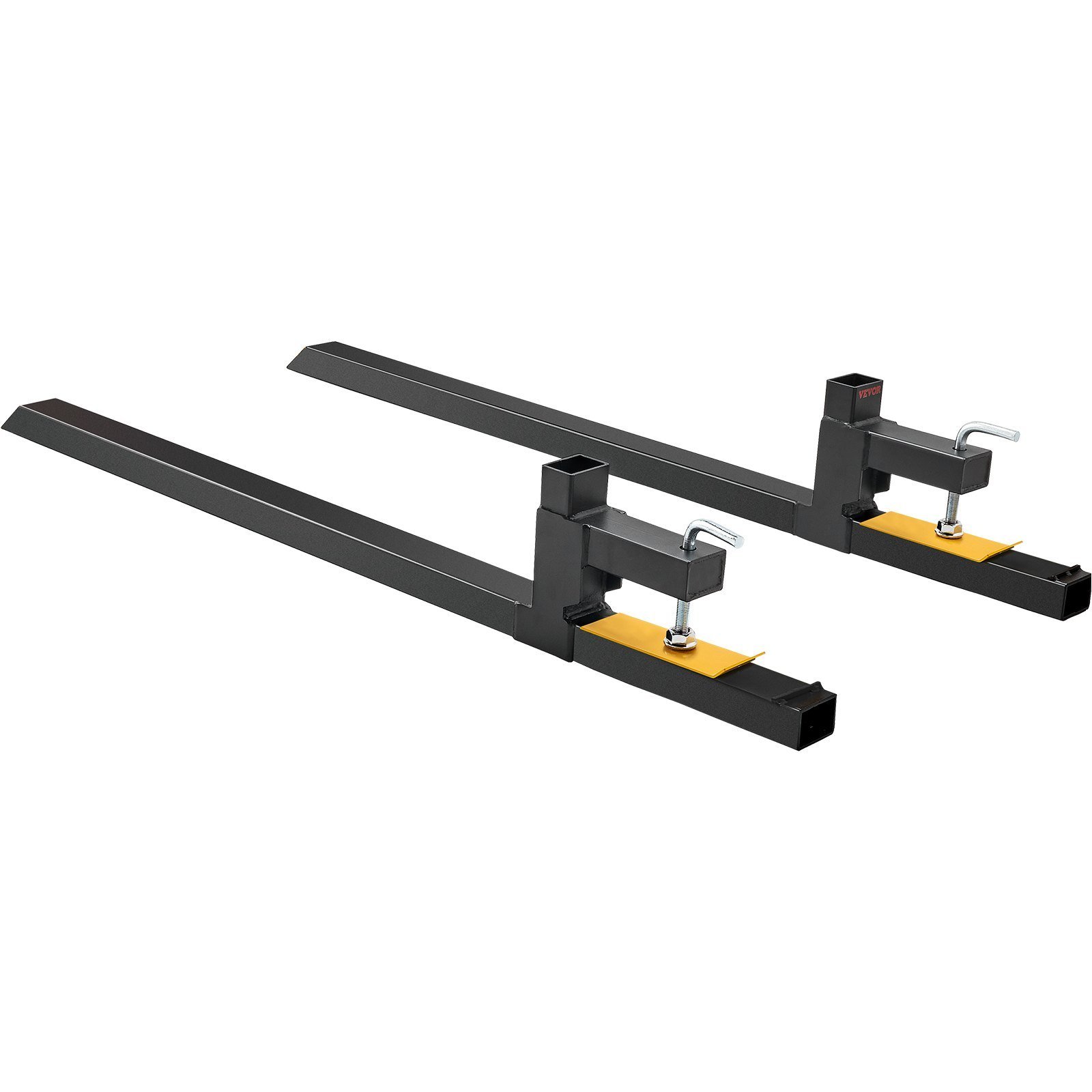 Clamp On Pallet Forks, 2000 Lbs Capacity Pallet Forks, 60' Tractor Bucket Forks, Heavy Duty Front Loader Attachment For Loader Bucket, Tractor, Skid Steer, Tractor Forks For Agriculture And Farm - Image 1