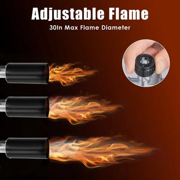 180,000 BTU Propane Weed Torch Heavy Duty Weed Burner Flame Weeder With 10FT Hose Piezo Ignition Adjustable Flame Control For Weeds Ice Snow Asphalt Fire Starting Propane Tank Not Included