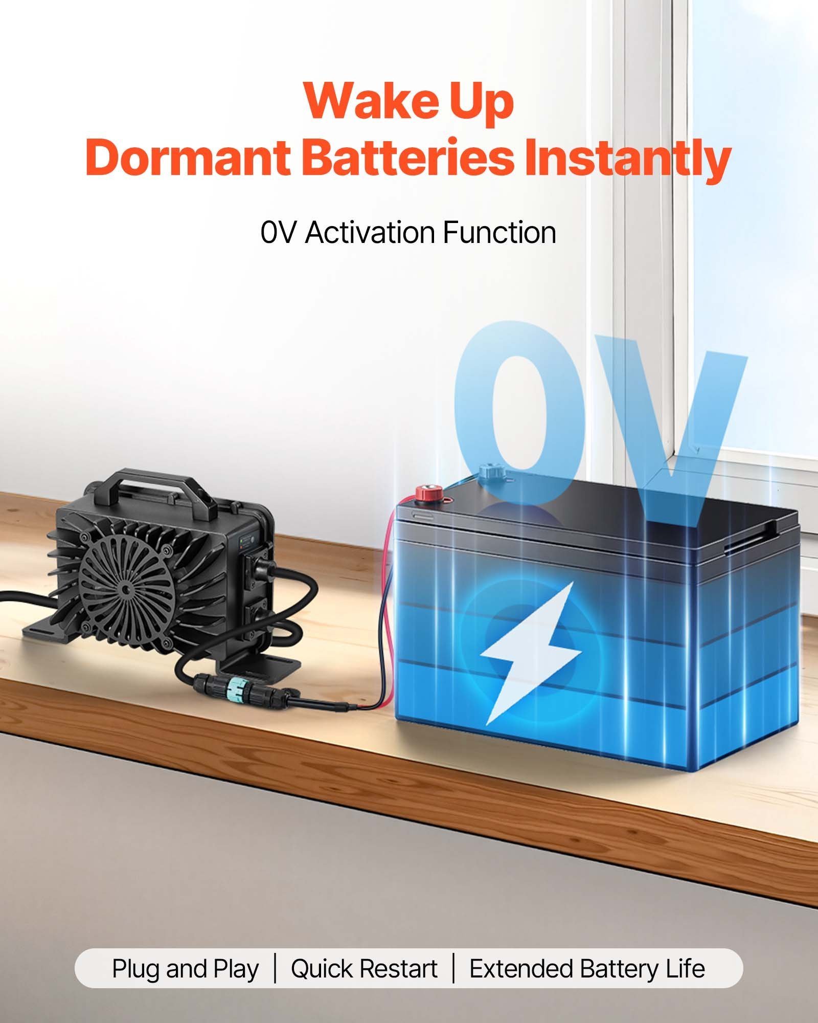 48V 18A Lithium Battery Charger 58.4V AC-DC LiFePO4 Smart Charger For RV - Image 4