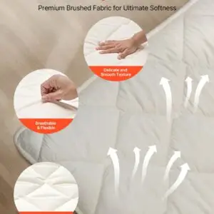 Japanese Tatami Mat, Twin Size Foldable Japanese Tatami Mattress, Futon Mattress With Storage Bag & Fastener, 9-Layer Floor Mat For Sleeping, Dormitory, Meditation, Yoga, 80 X 39 X 2.5 In, White - Image 2