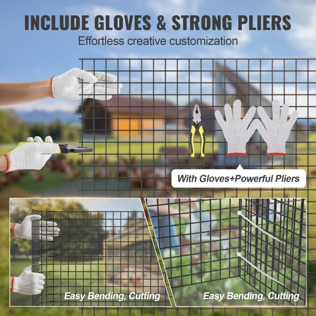 Hardware Cloth, 24'' X 100' Galvanized Wire Mesh Roll, 19 Gauge Chicken Wire Fence Roll, Vinyl Coating Metal Wire Mesh For Chicken Coop Barrier, Rabbit Snake Fences, Poultry Enclosures