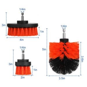 3Pcs Per Set Drill Brush Power Scrubber Cleaning Brush For Car Carpet Wall Tile Tub Cleaner Combo Brush Only - Image 6