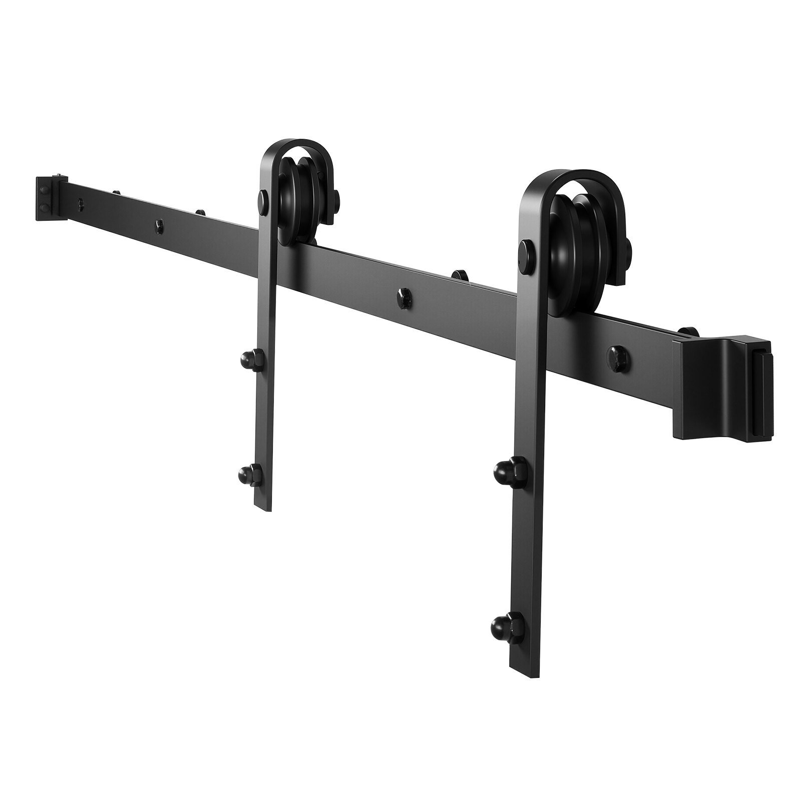6FT Sliding Barn Door Hardware Kit For Single Sliding Barn Door Black - Image 1