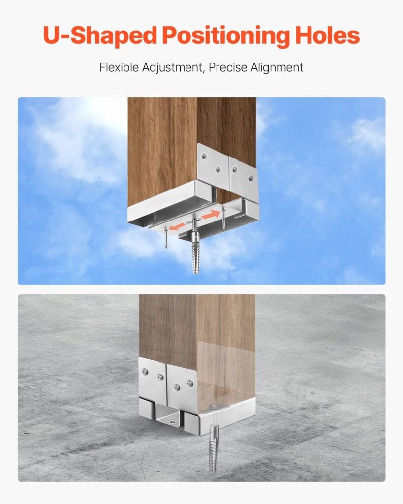 10 Pcs 6x6 Post Base Bracket Post Anchor For Concrete Inner Size 5.49x5.57 In