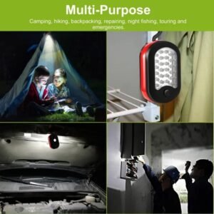 Compact Work Light 27LEDs Hang Lights Portable Magnetic Flashlight With Hook For Camping Hiking Emergency - Image 5
