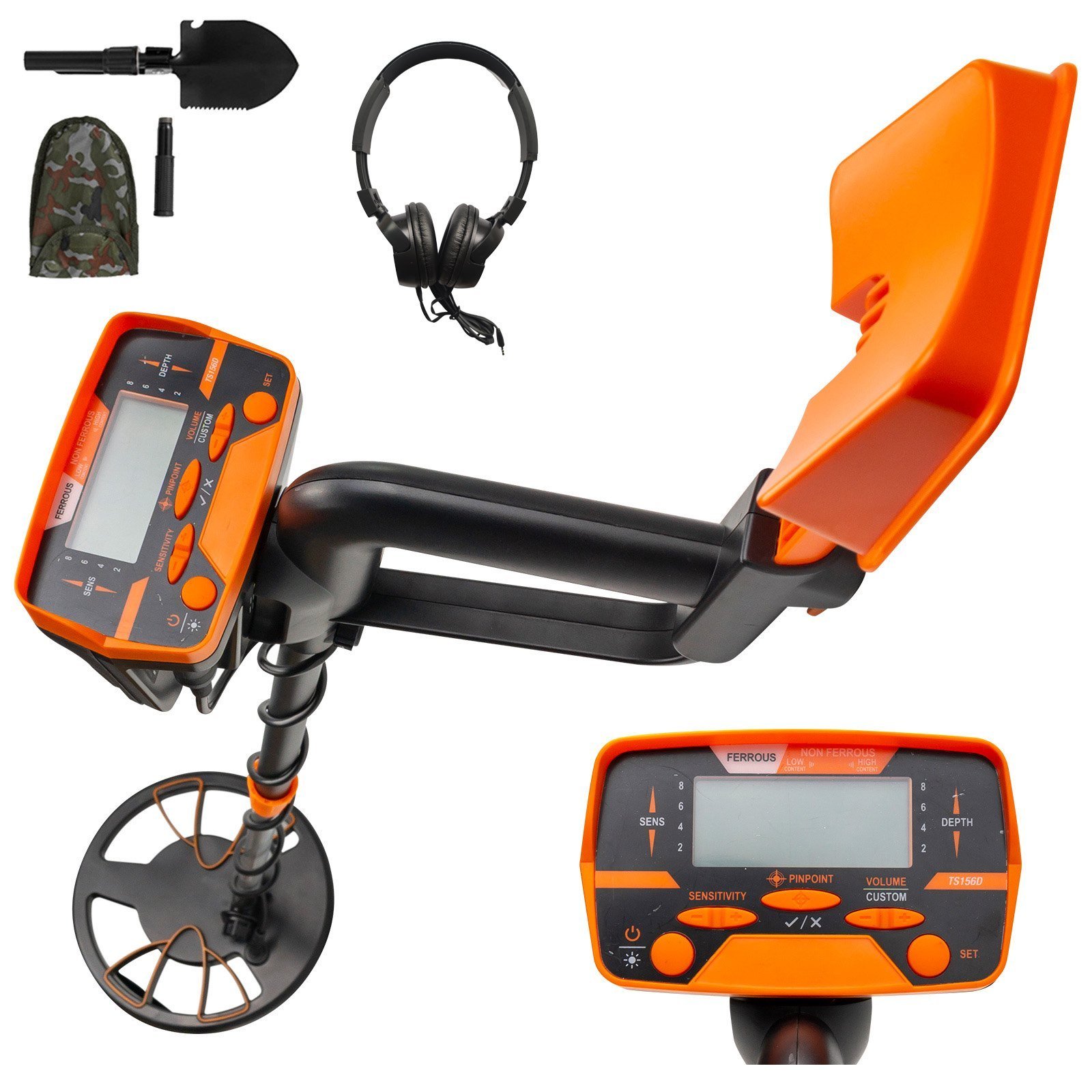Metal Detector Waterproof Disc Metal Detectors Underwater Underground High Accuracy LCD Display Metal Detector For Adults And Children Headphone Automatic Detector Yellow 3010 - Image 1