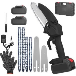 Electric Mini Chainsaw Portable Handheld Cordless Small Chain Saw Battery Powered - Image 1