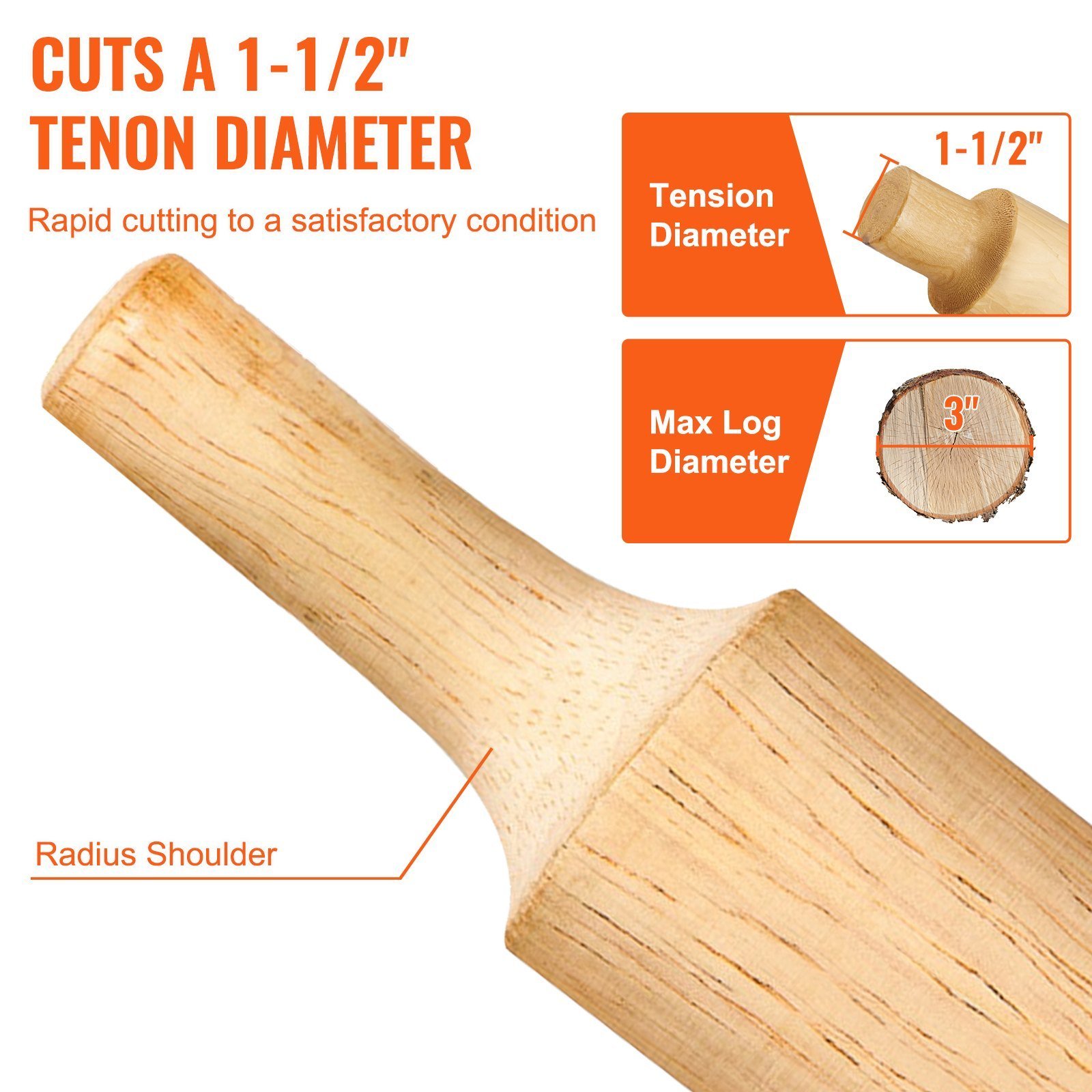 Tenon Cutter, 1.5in 38 Mm Diameter, With Dual Curved Blades & Button Screws Home Master Kit, Premium Aluminum & Steel Log Furniture Cutter, Commercial Woodworking Tool For Home Beginner DIY - Image 2