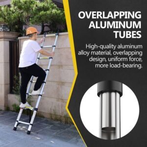 Aluminum Telescopic Ladder With Adjustable Height And Easy Storage - Image 2