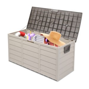 75gal 130lb Brown Plastic Patio Storage Box - Image 6