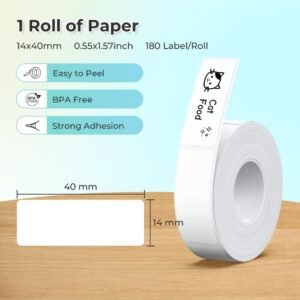Genuine Label Maker Tape Standard Laminated Thermal Label Tape Replacement, For Home Office Labels Roll White - Image 6