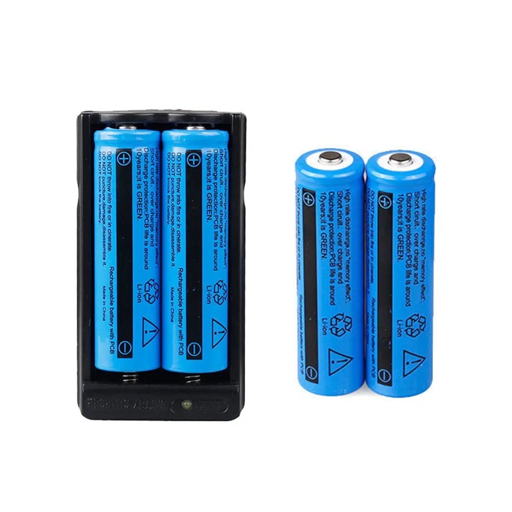 Battery 3000mAh 3.7V Rechargeable Li-ion Batteries For Torch Laser&Dual Charger