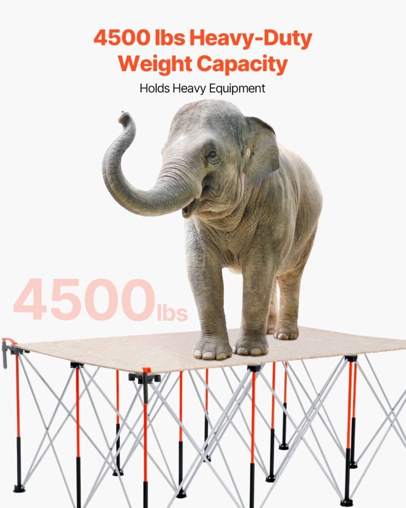 Portable Folding Workstand 6.12 X 4.14ft Collapsible Work Stand 4500lbs Capacity