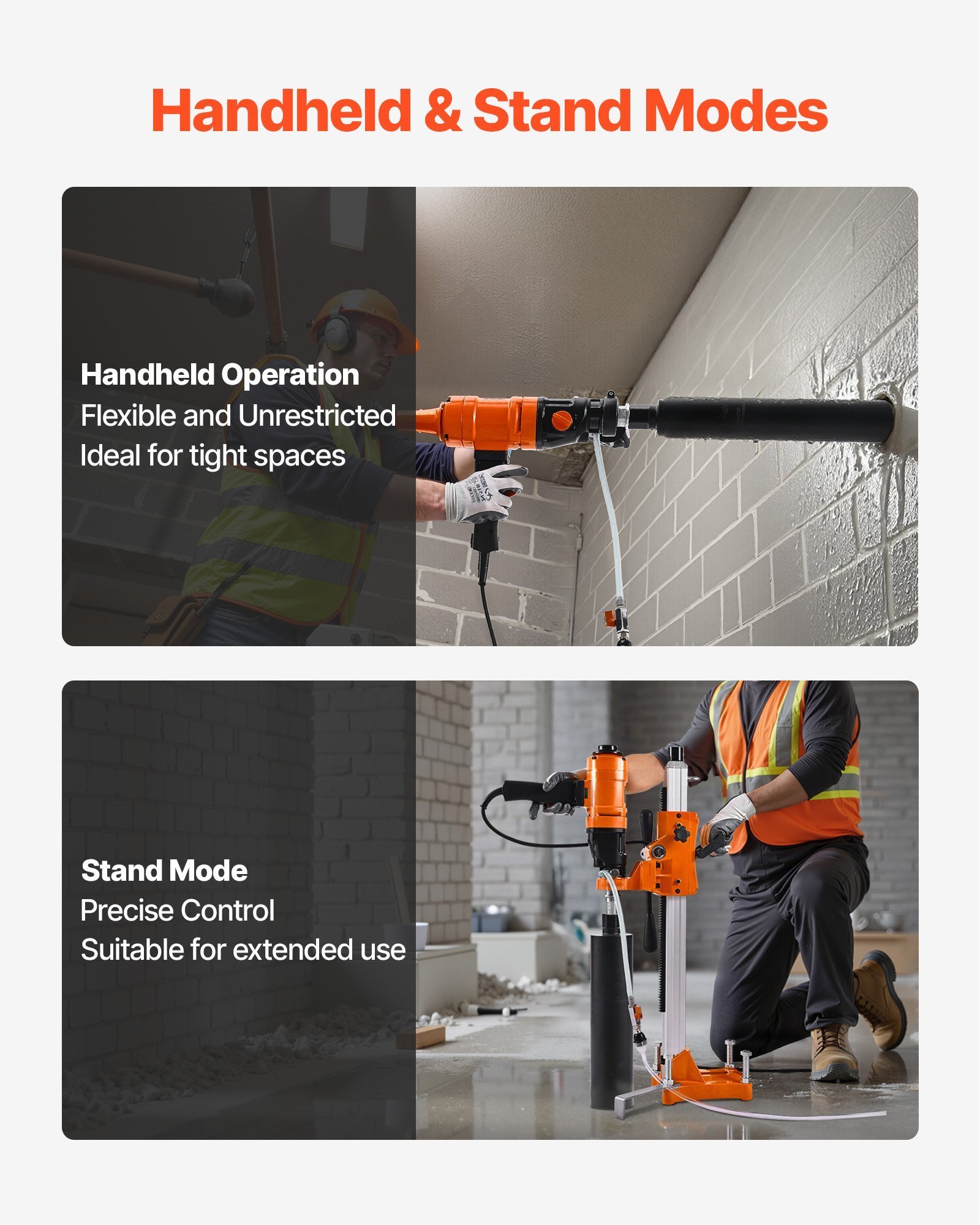 Diamond Core Drill Machine Handheld And Stand Concrete Core Drill Rig 8 In - Image 5