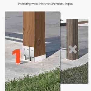 1 Pack 4x4 Post Base Bracket Post Anchor For Concrete Inner Size 3.53x3.56 In - Image 4