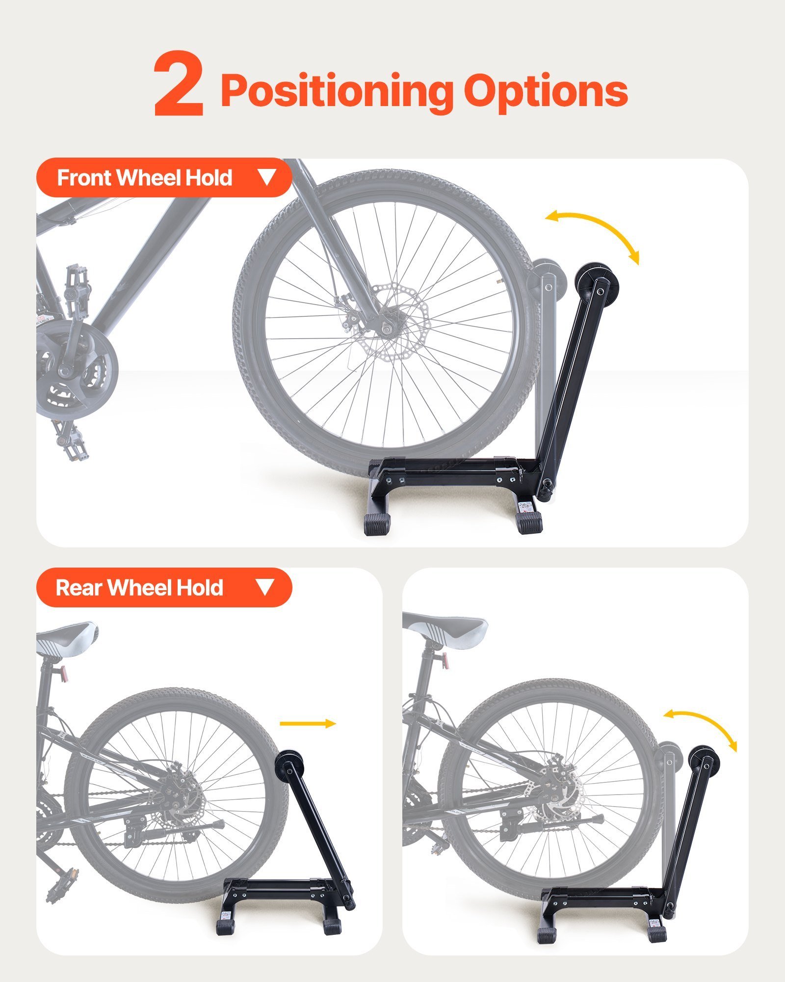 Foldable Bike Rack For 20 To 29 Inch Mountain & Road Bikes Storage Stand 2 Pack - Image 5