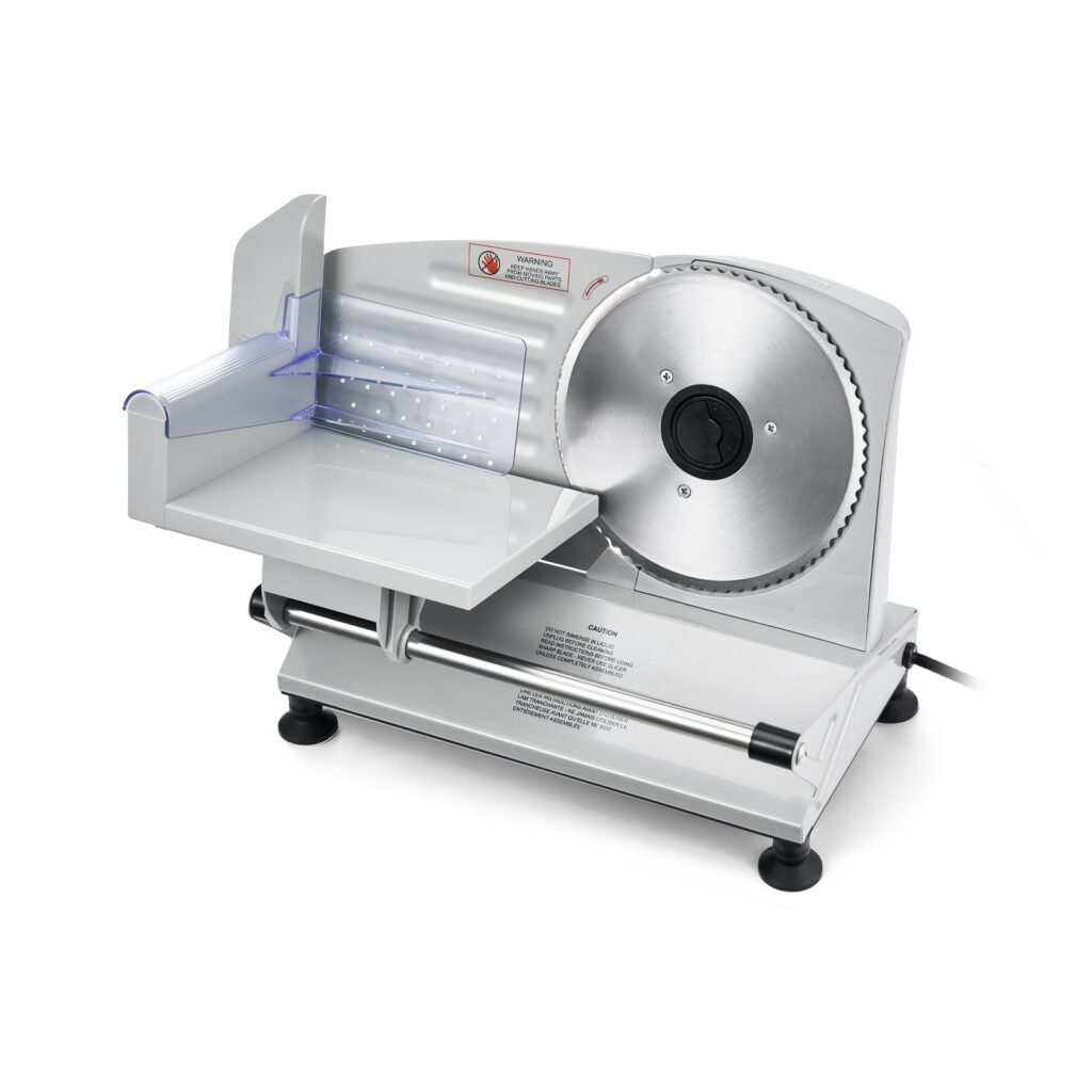 Meat Slicer, 6.7 Inch 150W Electric Deli Slicer Machine With Two SUS420 Blades,  0-0.6 Inch Adjustable Thickness, ETL Certified Home Food-Slicer For Meat, Ham, Baguett, Steak, ETL Approved