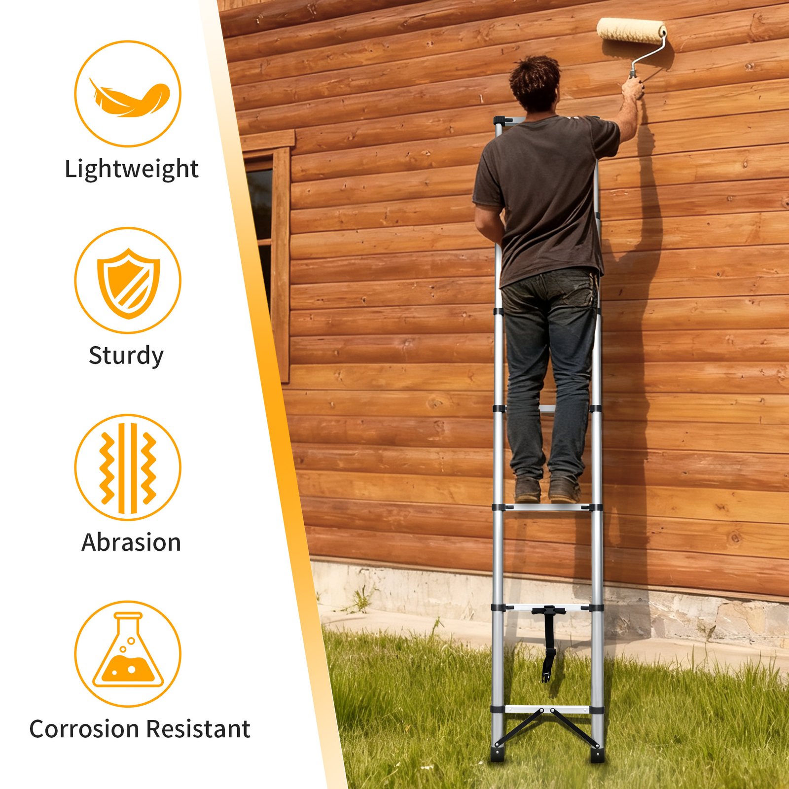 8.56 Feet Compact Telescoping Ladder - Image 8