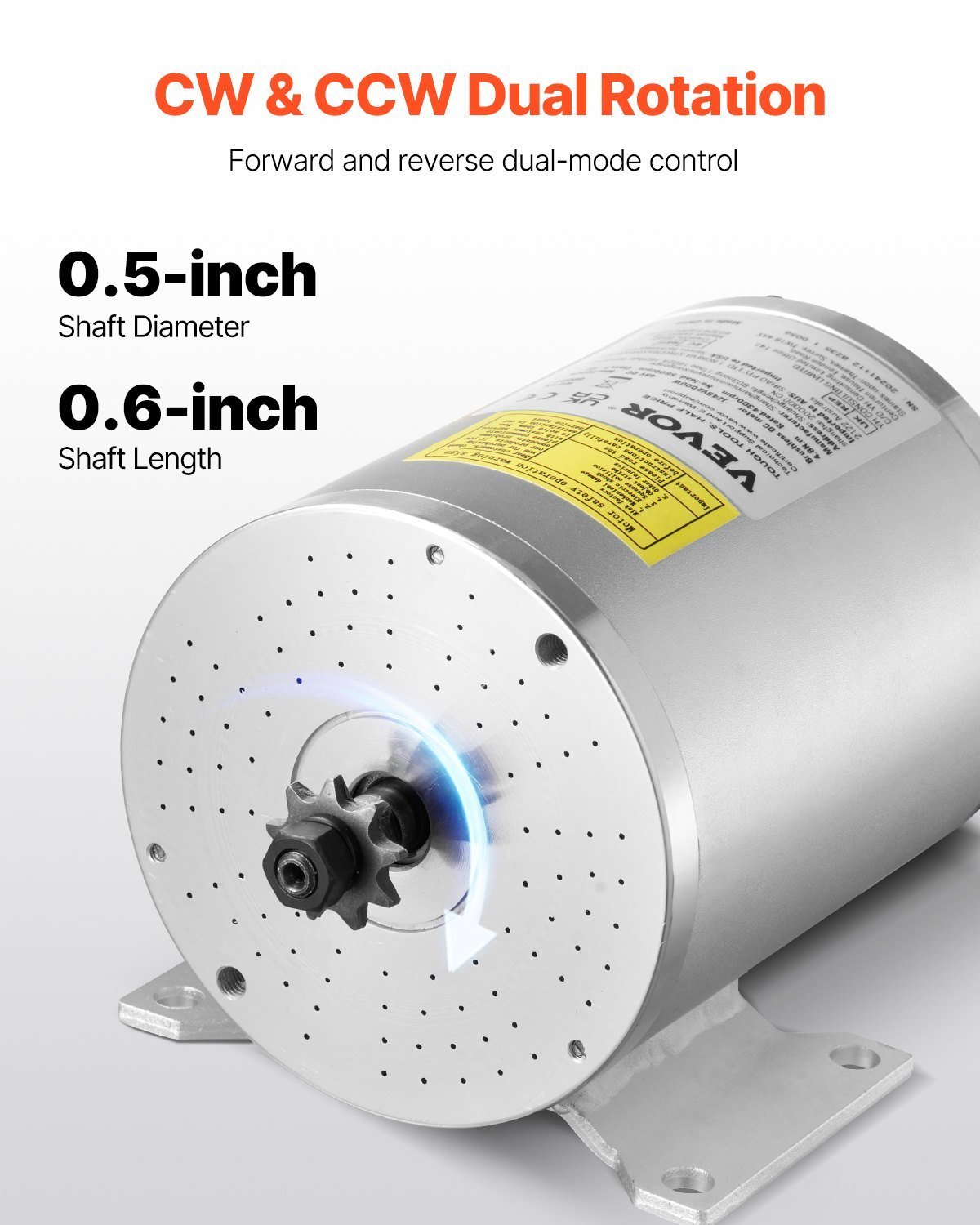2000W Electric Brushless DC Motor Kit 48V 4300rpm Motor With Speed Controller - Image 2