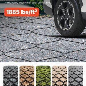 Ground Grid 3-Inch Depth Geocell Grid 24.93x9.52 FT / 7600x2900 Mm For Gravel - Image 5