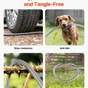 Metal Garden Hose 75 Ft, Rust Proof Stainless Steel Water Hose, Heavy Duty Backyard Hose With 10 Function Nozzle, No-Kink & Flexible Water Pipe, Lightweight Metal Hose For Yard, Outdoor - Image 5