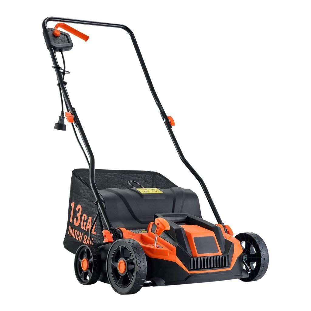 2-in-1 Electric Dethatcher And Scarifier Lawn Dethatcher 13-Inch 13 Amp