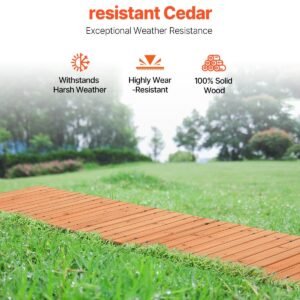 12 Ft L X 17 In W Straight Wooden Garden Pathway Roll Out Garden Walkway - Image 5