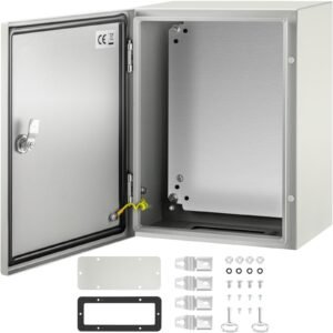 NEMA Steel Enclosure, 16 X 12 X 8'' NEMA 4X Steel Electrical Box, IP66 Waterproof & Dustproof, Outdoor/Indoor Electrical Junction Box, With Mounting Plate - Image 1