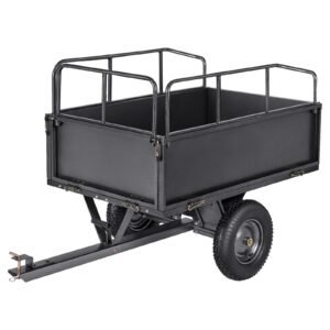 Steel Dump Cart 17 Cu. Ft 600LB For ATV/UTV Trailer Tow Behind Heavy Duty - Image 1