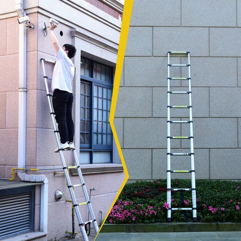 8.5FT Telescopic Aluminum Ladder For Home And Outdoor Use