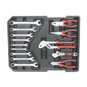 Black Manual Toolbox With 4 Layers Of Tool Sets And Wheels - Image 10