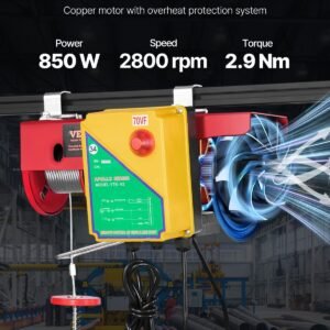 880lbs Wireless Remote Control Electric Hoist ,Electric Hoist With Remote Control 110 Volt, 40ft/20ft Lifting Height Pure Copper Motor Attic Lift, For Garage Warehouse Factory - Image 3