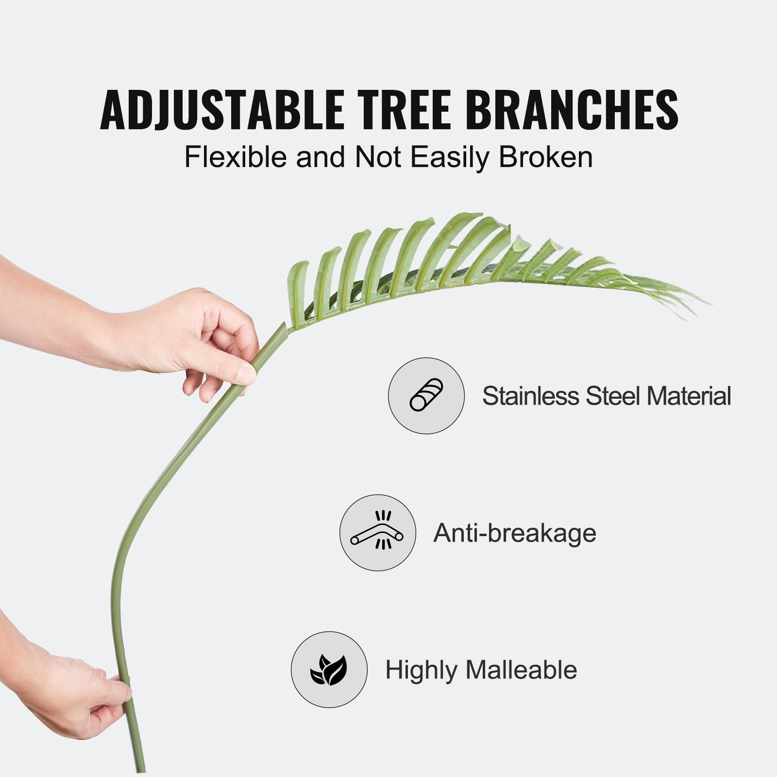 Artificial Palm Tree, 4 FT Tall Faux Plant, Secure PE Material & Anti-Tip Tilt Protection Low-Maintenance Plant, Lifelike Green Fake Tree For Home Office Warehouse Decor Indoor Outdoor - Image 4