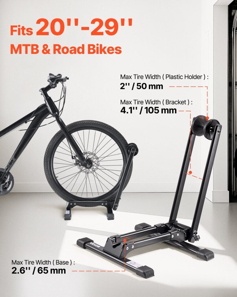 Foldable Bike Rack For 20 To 29 Inch Mountain & Road Bikes Storage Stand 2 Pack