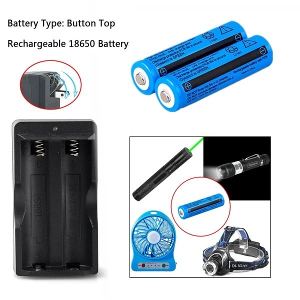 Battery 3000mAh 3.7V Rechargeable Li-ion Batteries For Torch Laser&Dual Charger