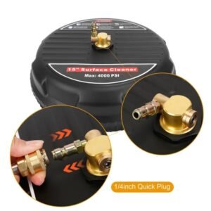 15in High Pressure Flat Surface Cleaner 4000PSI Disc Power Washer Broom - Image 5