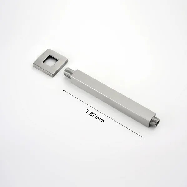 Shower Arm With Flange, 1/2 NPT Tapered Threads, Rain Shower Head Arm, Ceiling Mounted Shower Extension Arm