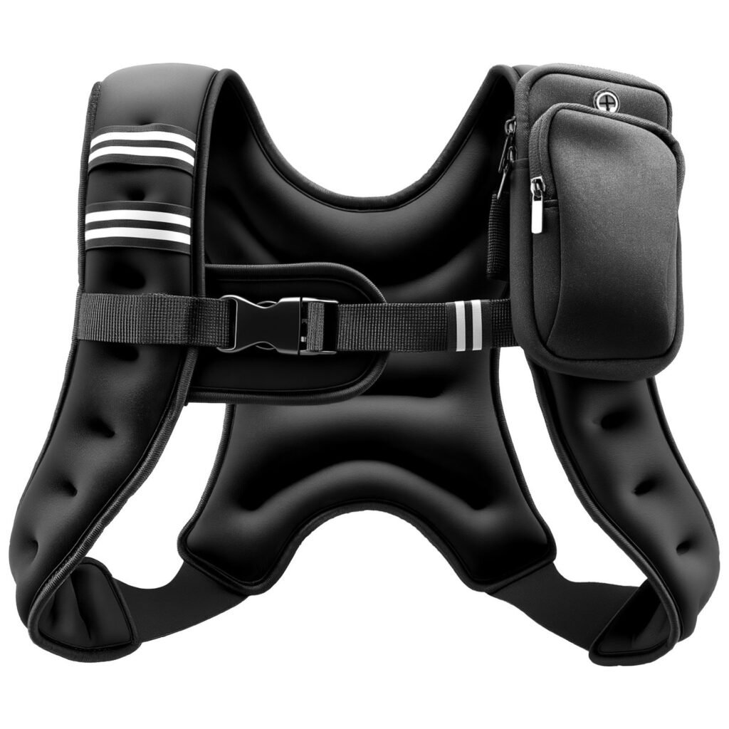 Weighted Vest, 6 Lbs Body Weight Vest For Men Women, With Reflective Stripe, Adjustable Buckle, Workout Equipment For Strength Training, Running, Jogging, Fitness, Muscle Building, Weight Loss