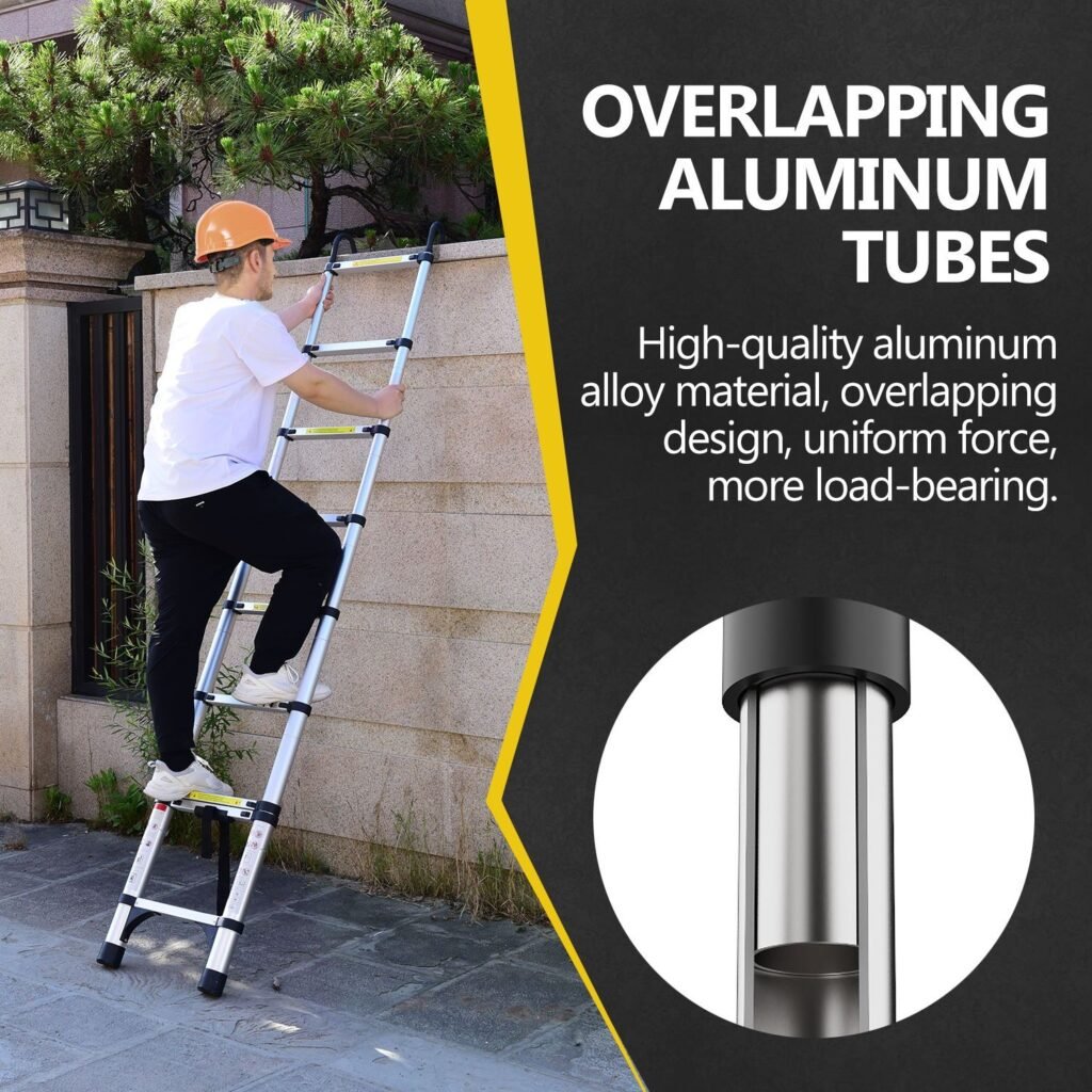 8.5FT Telescopic Aluminum Ladder For Home And Outdoor Use