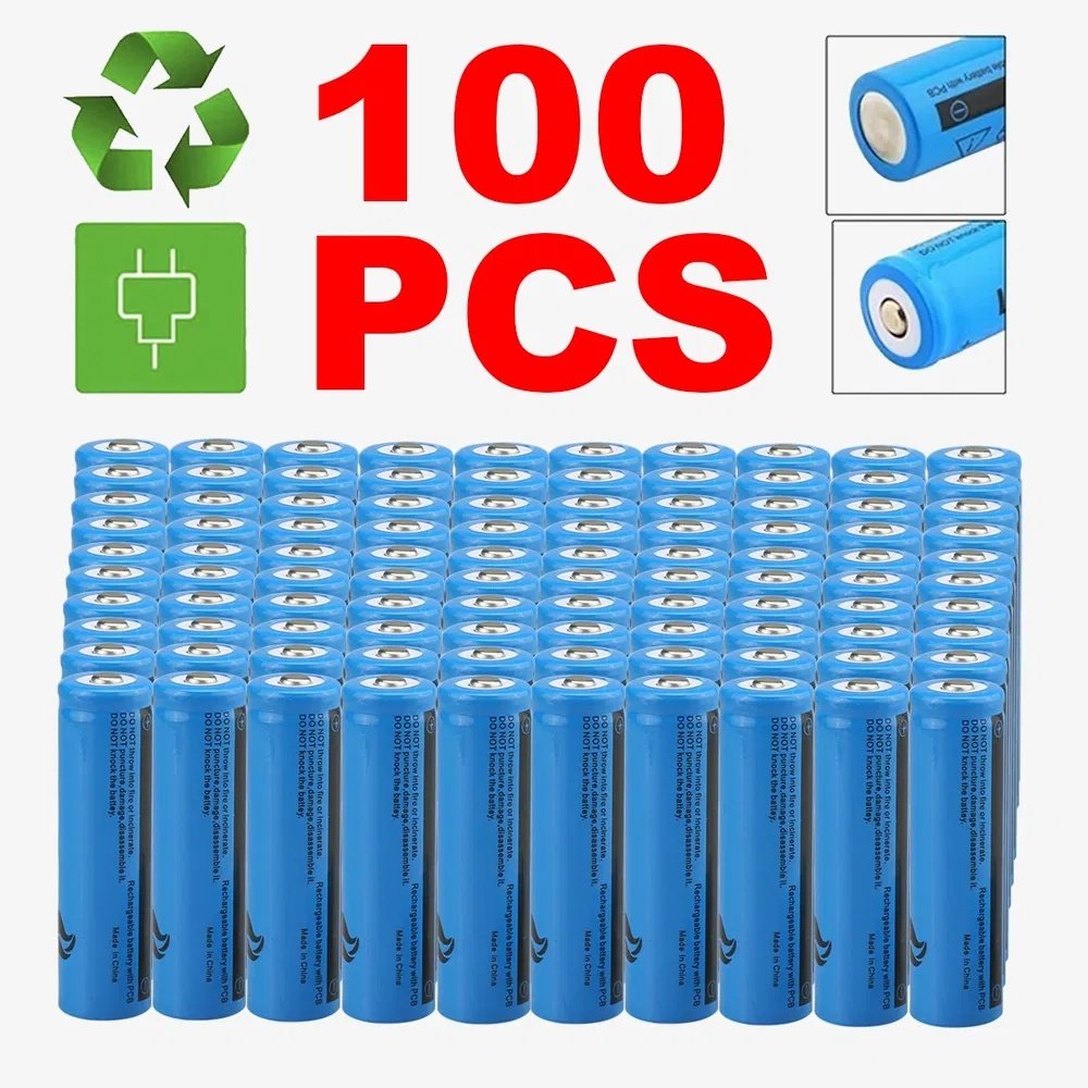 2PCS&4PCS&10PCS&50PCS&100PCS Rechargeable Battery 3000mAH 3.7V Li-ion BRC 11.1 Power Batteries For Flashlight Laser Headlamp