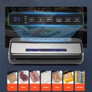 7-in-1 Vacuum Sealer Machine Fast-Compact Automatic Food Saver 120W Bags & Roll - Image 3