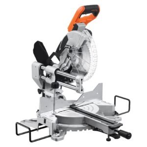 Sliding Compound Miter Saw 10-In Blade 15 Amp Motor Corded Double Bevel 60-Tooth - Image 1