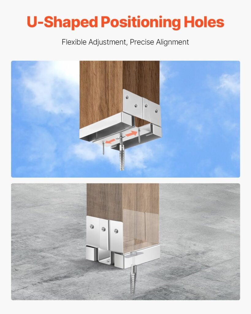 1 Pack 4x4 Post Base Bracket Post Anchor For Concrete Inner Size 3.53x3.56 In