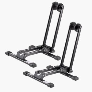 Foldable Bike Rack For 20 To 29 Inch Mountain & Road Bikes Storage Stand 2 Pack - Image 1