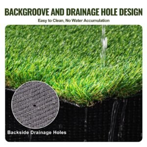 Artifical Grass, 5 X 10 Ft Rug Green Turf, 1.38'Fake Door Mat Outdoor Patio Lawn Decoration, Easy To Clean With Drainage Holes, Perfect For Multi-Purpose Home Indoor Entryway Scraper Dog Mats - Image 4