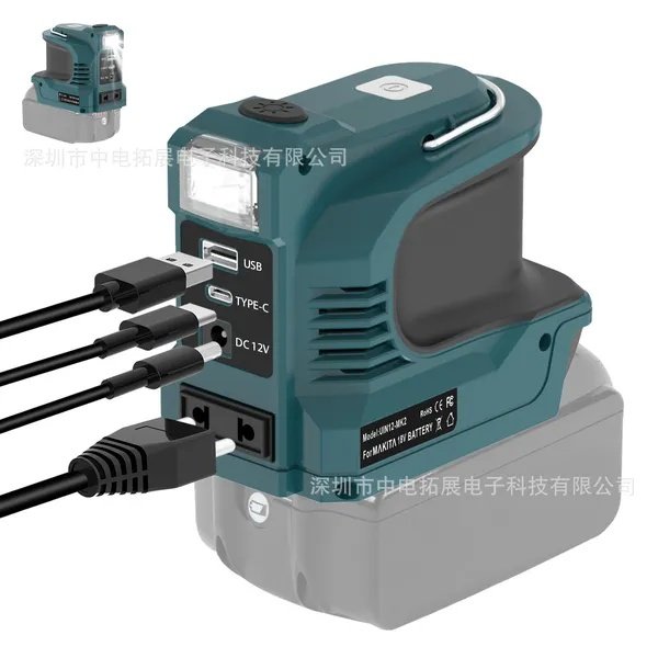 180W 18V LXT Battery Voltage Converter (Inverter) With USB LED Power Bank, Compatible With Makita 18V LXT Battery